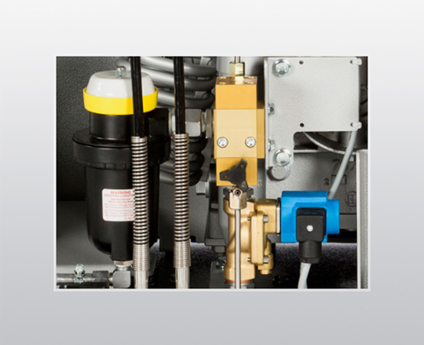 Purge automatique des condensats avec coupure de la pression finale et commande conforme à la norme CE européenne