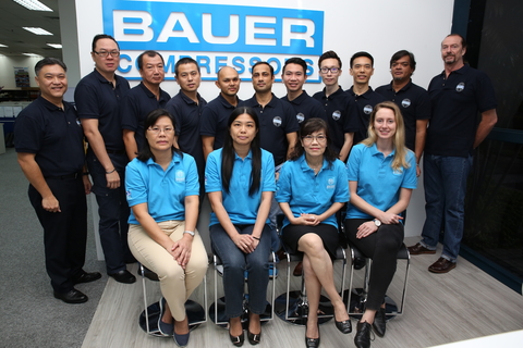 L'équipe de la filiale BAUER à Singapour