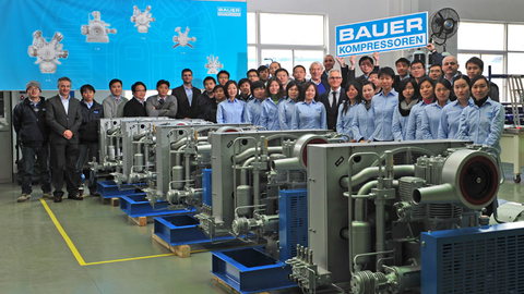El equipo de la delegación de BAUER en China