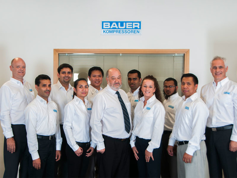 El equipo de la delegación de BAUER en Dubai