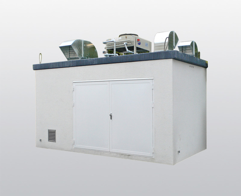 Instalación de compresión refrigerada por agua en envolvente de hormigón