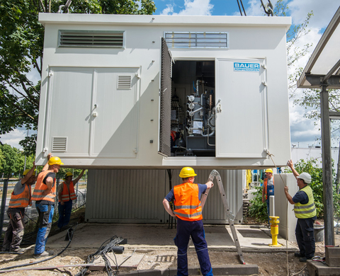 Instalación de estación de servicio de gas natural – proyecto: ARAL, Múnich, Schenkendorfstraße