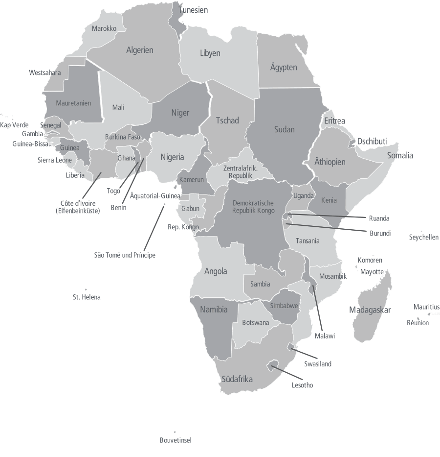 BAUER Vertretungen in Afrika