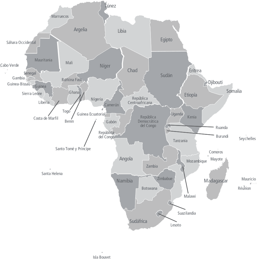 Puntos de ventas BAUER en África