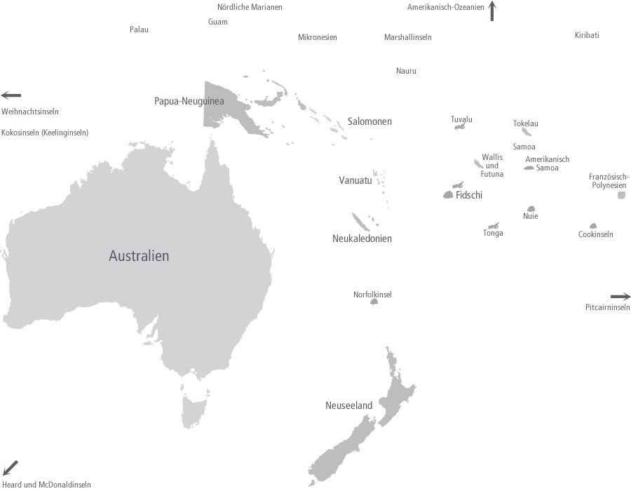 BAUER Vertretungen in Australien und Ozeanien