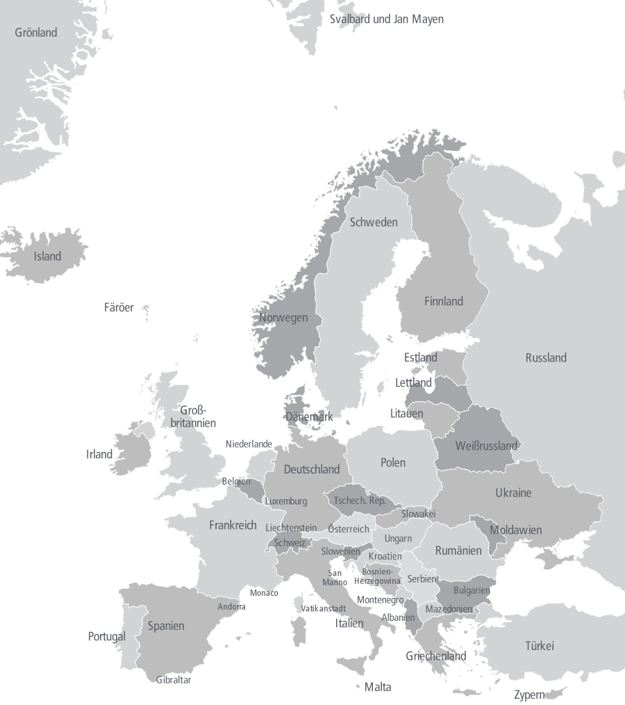 BAUER Vertretungen in Europa