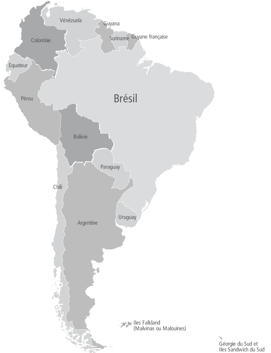 BAUER points de vente en Amérique du Sud