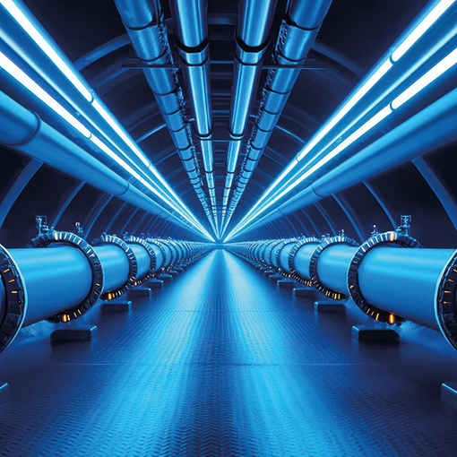 Underground methane capture technology, showing pipelines from d
