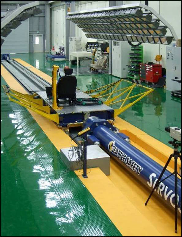 Crashtest dummy on servosled in customer lab