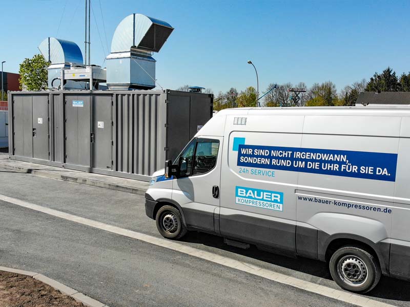 The new gas filling station of the organic wholesaler Weiller GmbH in Coesfeld