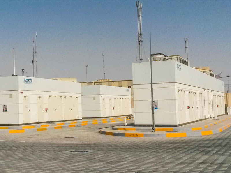 Concentrated power: the natural gas for the refuelling station is compressed and stored here.